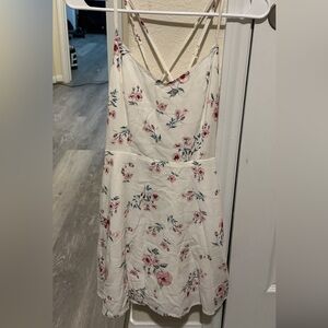 Floral Print White Dress